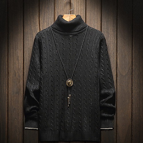 

Муж. Однотонный Пуловер Осень Красный / Серый / Хаки XXXL / XXXXL / XXXXXL