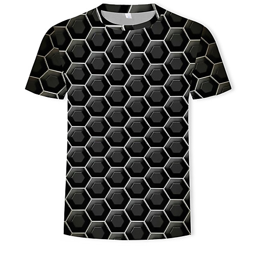 

Men's Daily Club Street chic / Punk & Gothic T-shirt - Geometric / Color Block / Graphic Print Black
