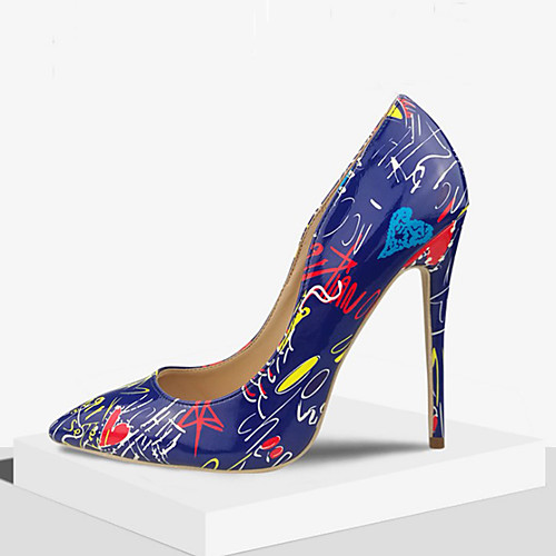 

Жен. Полиуретан Весна & осень Милая / Минимализм Обувь на каблуках На шпильке Заостренный носок Белый / Черный / Синий / Контрастных цветов