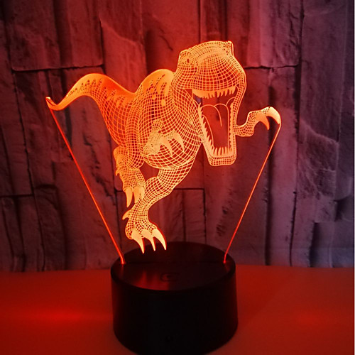 

usb powered странный ночной свет 3d тиранозавр рекс визуальный настольная лампа энергосберегающие глаза уход светодиодный свет настольная лампа для гостиной<5v