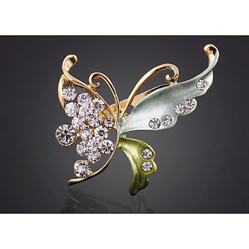 

Women's Brooches Classic Butterfly Trendy Fashion Brooch Jewelry Green Blue Champagne For Party Festival