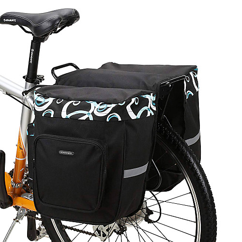 

ROSWHEEL 30 L Bike Panniers Bag Bike Rack Bag Adjustable Large Capacity Waterproof Bike Bag Mesh 600D Polyester Bicycle Bag Cycle Bag Road Bike Mountain Bike MTB
