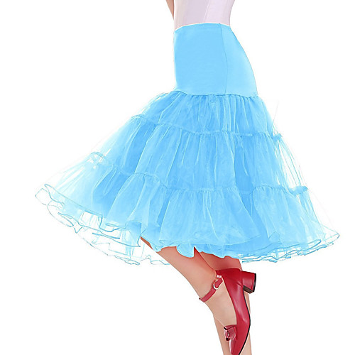 

Нижняя юбка пачка Под юбкой 1950-е года Розовый Цвет фуксии Чернильный синий Нижняя юбка / Кринолин