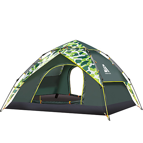 

Sheng yuan 3 человека Туристические палатки Семейный кемпинг-палатка На открытом воздухе С защитой от ветра Дожденепроницаемый Воздухопроницаемость Двухслойные зонты Палатка >3000 mm для