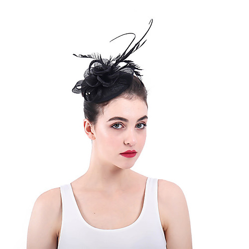 

Лен / Сеть / Искуственная кожа Fascinators / Цветы / Аксессуары для волос с Пух 1 шт. Свадьба / Вечеринка / ужин Заставка