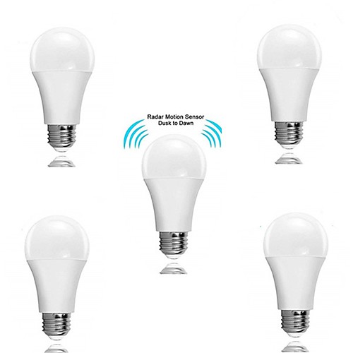 

5 шт. 5 W Умная LED лампа 300 lm E26 / E27 15 Светодиодные бусины SMD 2835 Датчик Smart Декоративная Белый 180-240 V / RoHs