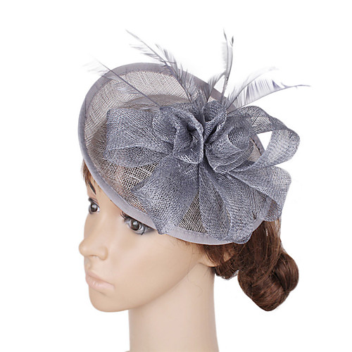 

Лен / Искуственная кожа Fascinators / Цветы / Аксессуары для волос с Пух 1 шт. Свадьба / Вечеринка / ужин Заставка