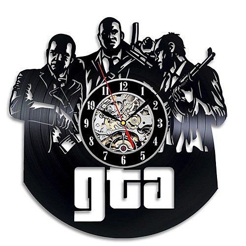 

Grand Theft Auto полые круглые виниловые пластинки настенные часы