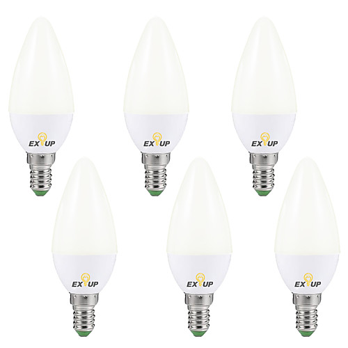 

EXUP 6шт 5 W LED лампы в форме свечи 450 lm E14 E26 / E27 C37 12 Светодиодные бусины SMD 2835 Тёплый белый Холодный белый 220-240 V 110-130 V