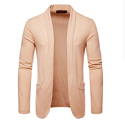 

Муж. Однотонный Пуловер Осень Коричневый / Черный / Бежевый L / XL / XXL