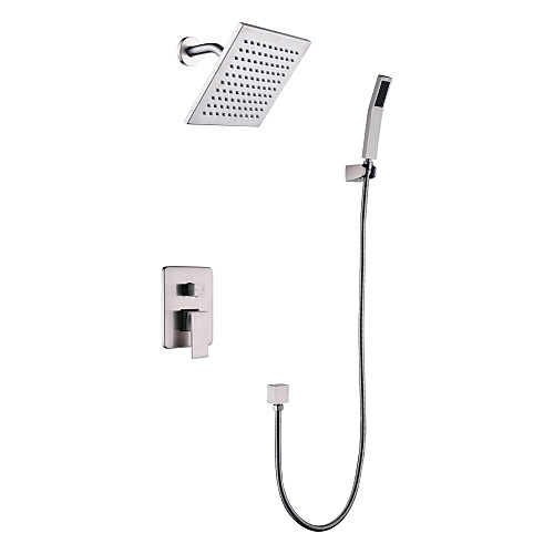 

Смеситель для душа - Современный Матовая сталь Душевая система Медный клапан Bath Shower Mixer Taps