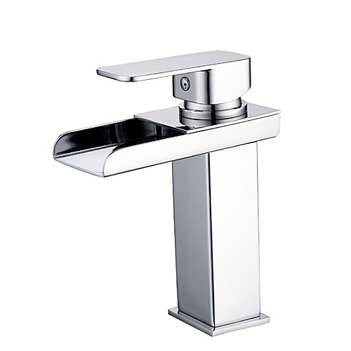 

Ванная раковина кран - Водопад Хром Свободно стоящий Одной ручкой одно отверстиеBath Taps