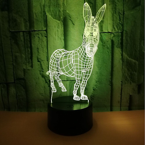 

usb powered странный ночной свет 3d осел визуальный настольная лампа энергосберегающие уход за глазами светодиодные настольные лампы для гостиной<5v