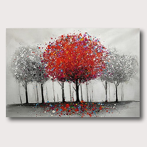 

Oil Painting Hand Painted - Abstract Comtemporary Modern Stretched Canvas