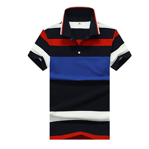 

Муж. Polo Рубашечный воротник Контрастных цветов Красный XXL