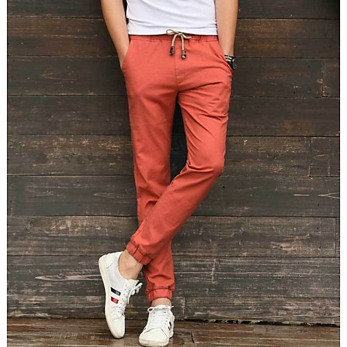 

Men's Jogger Pants Joggers Running Pants Drawstring Sports Pants / Trousers Sweatpants Bottoms Gym Workout Lightweight Quick Dry Plus Size Solid Colored Black Ivory Orange Green Dark Blue