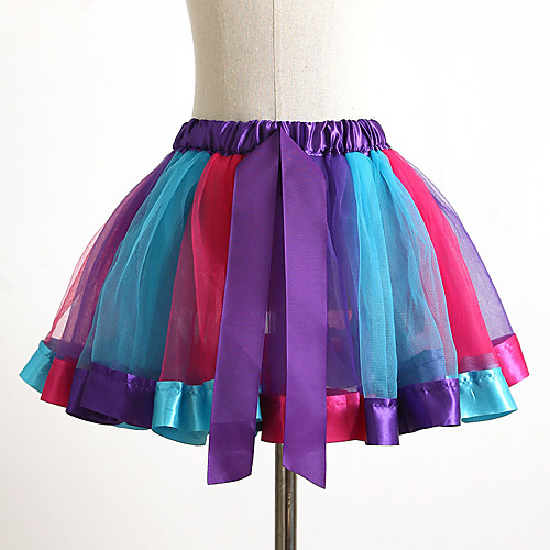 

Нижняя юбка пачка Под юбкой 1950-е года Satin Небесно-голубой Синий Цвет фуксии Нижняя юбка / Детские / Кринолин
