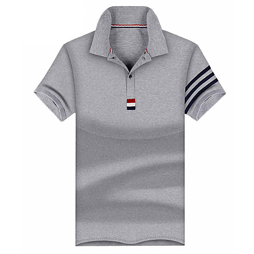 

Муж. Polo Рубашечный воротник Тонкие Однотонный