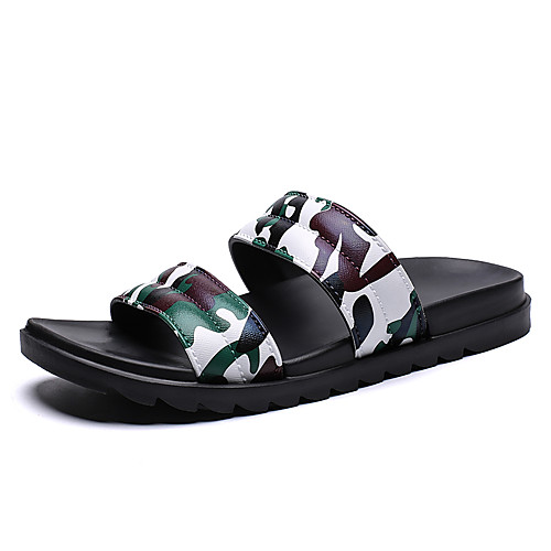 

Men's Rubber / PVC Summer Casual Slippers & Flip-Flops Water Shoes Breathable Brown / Gray