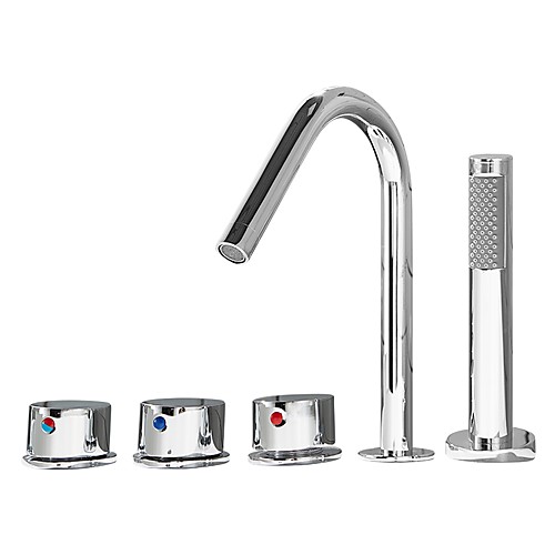 

Смеситель для ванны Хром Римская ванна Керамический клапан Bath Shower Mixer Taps