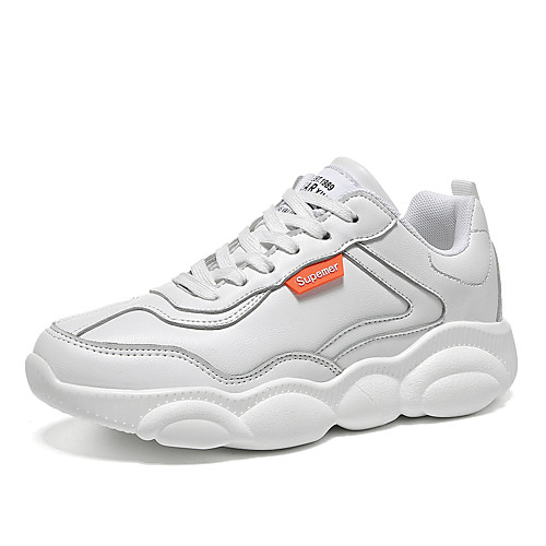 

Жен. Кожа Весна Спортивные / На каждый день Спортивная обувь Для прогулок На плоской подошве Белый / Бежевый