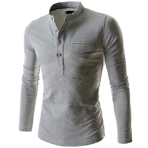 

Men's Cotton Polo - Solid Colored Dark Gray