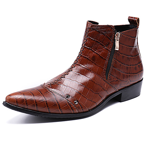 

Муж. Fashion Boots Наппа Leather Наступила зима На каждый день / Английский Ботинки Сохраняет тепло Ботинки Коричневый / Для вечеринки / ужина