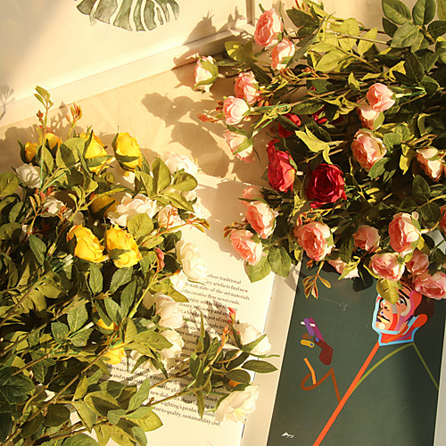 

Искусственные Цветы 1 Филиал Классический европейский Камелия Вечные цветы Букеты на стол