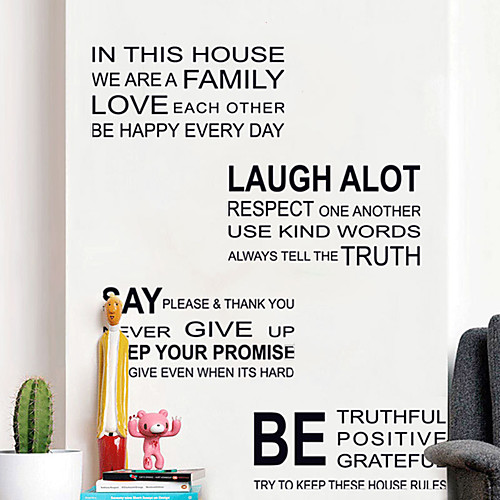 фото Декоративные наклейки на стены - стикеры стикеров words & quotes персонажи гостиная / спальня / ванная комната Lightinthebox