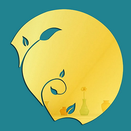 Декоративные наклейки на стены - Зеркальные стикеры Геометрия В помещении