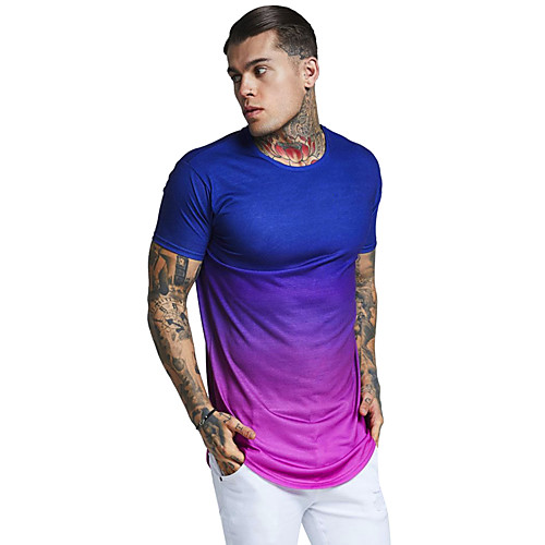

Men's Daily Sports T-shirt - Solid Colored Purple