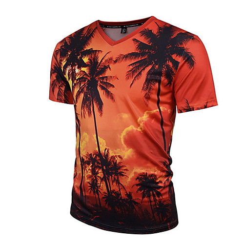 

Men's T-shirt - Scenery V Neck Orange