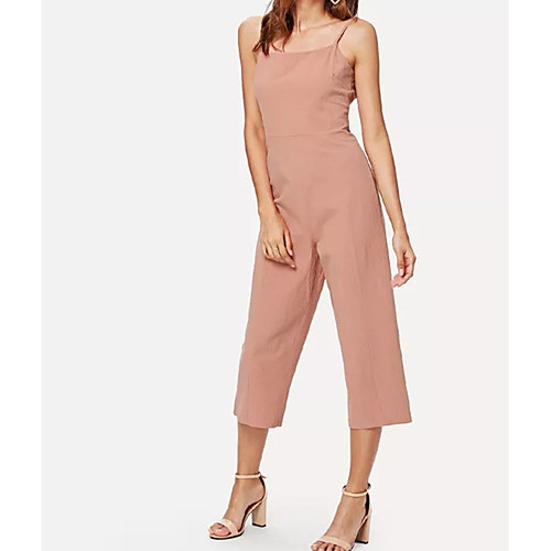 

Жен. Розовый Комбинезоны, Однотонный M L XL