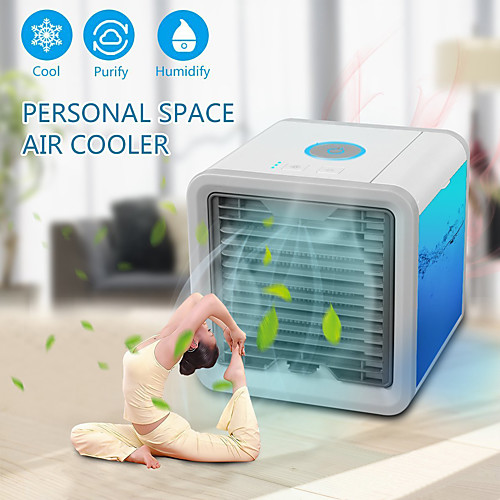 

Вентилятор охлаждения воздуха Воздухоочиститель с USB-портами Пластик Включение / выключение