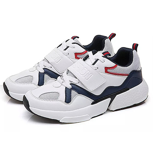 

Муж. Комфортная обувь Полиуретан Весна Спортивные Спортивная обувь Беговая обувь Нескользкий Контрастных цветов Черный / Белый / синий