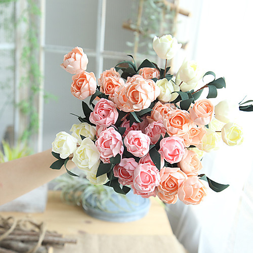 

Искусственные Цветы 1 Филиал Односпальный комплект (Ш 150 x Д 200 см) Современный современный Свадебные цветы Розы Букеты на стол