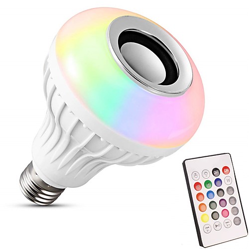 

1шт 12 W 600 lm E26 / E27 Умная LED лампа 26 Светодиодные бусины SMD 5050 Bluetooth Multi-цветы 100-240 V