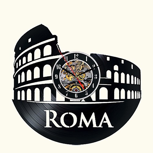 

римские ажурные ручные виниловые пластинки часы декор спальни