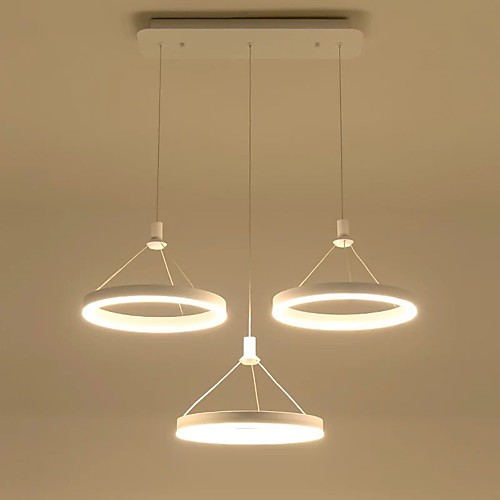 

современная акриловая простота привела подвесные светильники три кольца закрытый свет для гостиной спальня, ресторан