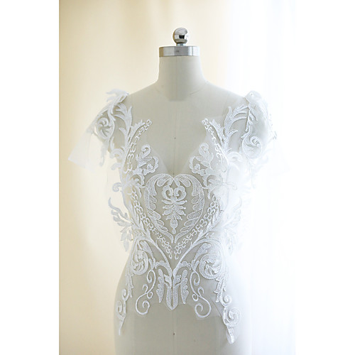 

Кружева Цветы Вышивка 30 cm ширина ткань для Особые случаи продано посредством метр