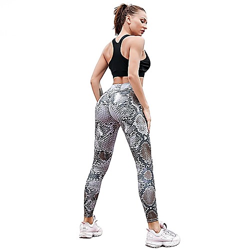 

Women's High Rise Yoga Pants Floral Botanical Running Fitness Tights Activewear Tummy Control Stretchy Slim