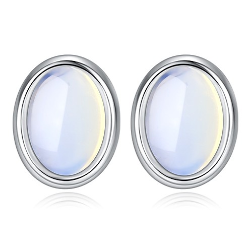 

Women's Synthetic Opal Stud Earrings Trendy Elegant Earrings Jewelry Silver For Gift Daily 1 Pair
