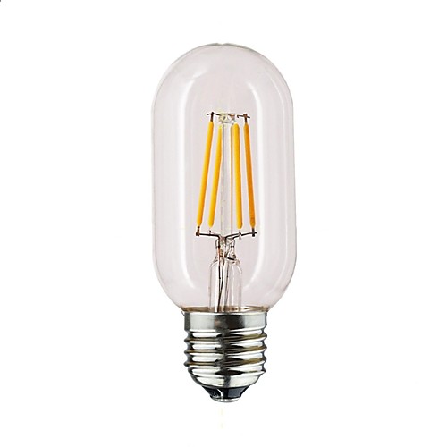 

1шт 1 W 190-290 lm E26 / E27 LED лампы накаливания T45 4 Светодиодные бусины Тёплый белый