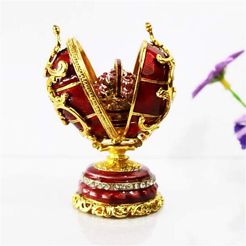 

Jewelry Box Trinket Box Antique Jeweled Russian Czech Stones Alloy For Easter Egg Cosplay Easter Women's Costume Jewelry Fashion Jewelry