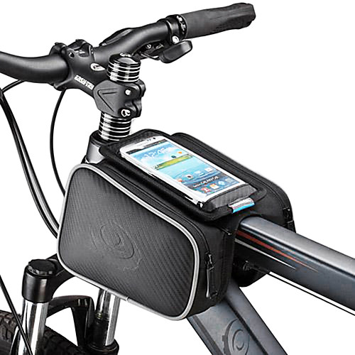 фото ROSWHEEL Сотовый телефон сумка Бардачок на раму 5.5 дюймовый Сенсорный экран Велоспорт для Samsung Galaxy S4 iPhone 5/5S iPhone 8/7/6S/6 Черный Велосипедный спорт / Велоспорт / iPhone X / iPhone XR Lightinthebox