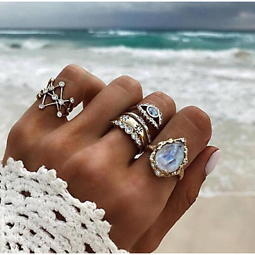 

Жен. Белый Кольцо Ring Set Глаза Везучий Уникальный дизайн модный Милая Мода Богемный Модные кольца Бижутерия Золотой Назначение Для вечеринок Повседневные Для улицы День рождения 4шт