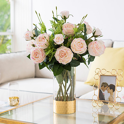 

Искусственные Цветы 1 Филиал Классический Свадьба Пастораль Стиль Розы Вечные цветы Букеты на стол