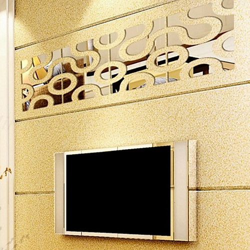 фото Декоративные наклейки на стены - зеркальные стикеры геометрия в помещении lightinthebox