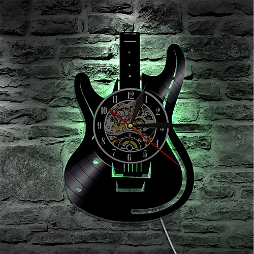 

виниловые пластинки настенные часы гитара cd часы