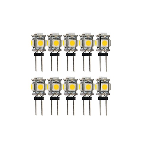 

10 шт. 2 W 100 lm G4 Двухштырьковые LED лампы T 5 Светодиодные бусины SMD 5050 Милый Тёплый белый Холодный белый 12 V